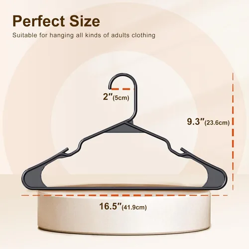 Miniatura 3 de HOUSE DAY Perchas de Plástico Premium Paquete de 10, Perchas para Ropa que Ahorran Espacio, Colgador Resistente para Abrigos - Organizadores
