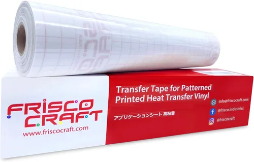 Miniatura 11 de Frisco Craft Cinta de transferencia de vinilo de transferencia de calor – Cinta transparente para planchar con estampado HTV y papel adhesivo