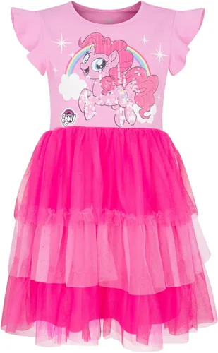 My Little Pony Vestido - Vestido de fiesta de lentejuelas Pinkie Pie para niñas pequeñas y grandes 4-16