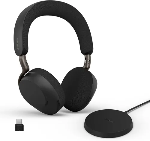 Miniatura 22 de Jabra Evolve3 75 Auriculares inalámbricos Bluetooth con micrófono para el trabajo, USB-A, tecnología de llamada de voz AI, cancelación activa