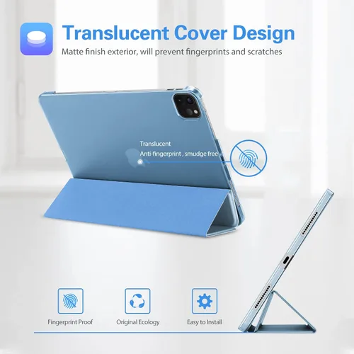 Miniatura 4 de ProCase Funda inteligente para iPad Pro de 12.9 2022/2021/2020/2018, carcasa rígida con soporte delgado para iPad Pro de 12.9 pulgadas, 6ª Celeste