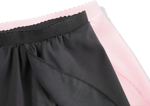 Miniatura 3 de Domusgo Girls Ballet Dance Chiffon Skirt Pull On Ballerina Dancewear for 2-12 Years Old Kids Competition Party Pink Black