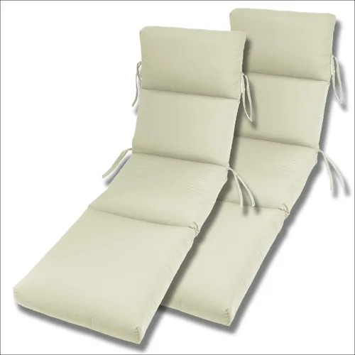 Miniatura 5 de Comfort Classics Inc. Sunbrella - Juego de 2 colchonetas acanalado para camastro en interior y exterior de 22 x 74 x 5 pulgadas (55.8 x 188 x 12 cm)