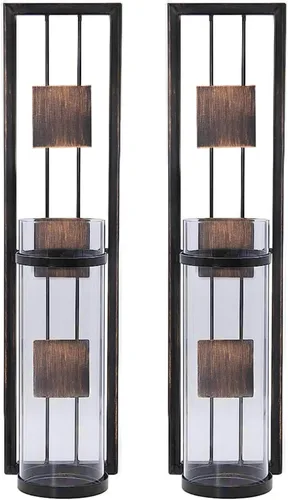 Miniatura 7 de Solución de Estanterías Aplique de Pared Soporte de Velas de Metal para Decoración de Pared para Sala de Estar, Baño, Comedor, Juego de 2