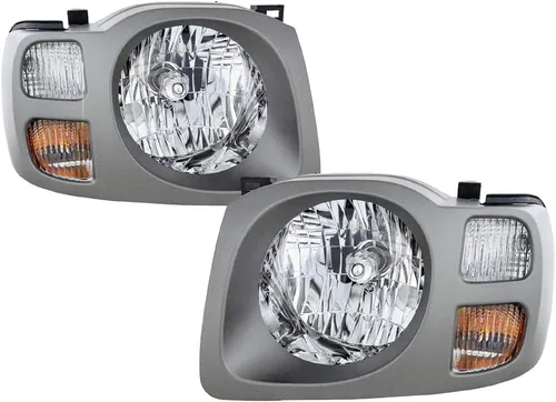Miniatura 2 de EPIC LIGHTING Ensamble de reemplazo de faros delanteros estilo OE halógenos con bisel gris para NISSAN 02-04 NISSAN XTERRA SE