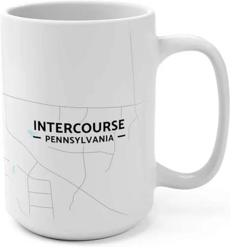 Miniatura 4 de Intercourse, Pennsylvania PA Map Mug (11 oz)