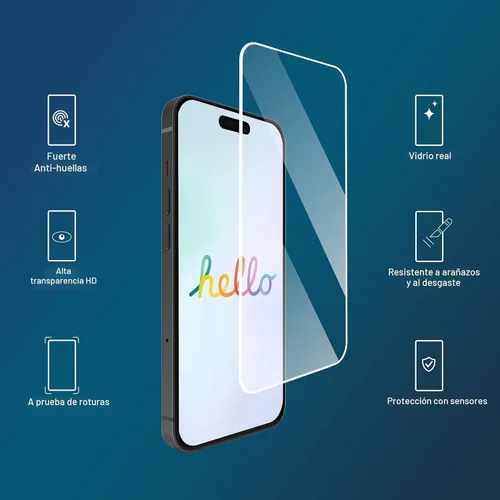 Miniatura 2 de Ailun - Protector de pantalla para iPhone 16 Plus/iPhone 15 Plus/iPhone 15 Pro Max [17 cm] Pantalla, 3 unidades, Vidrio templado, Compatible