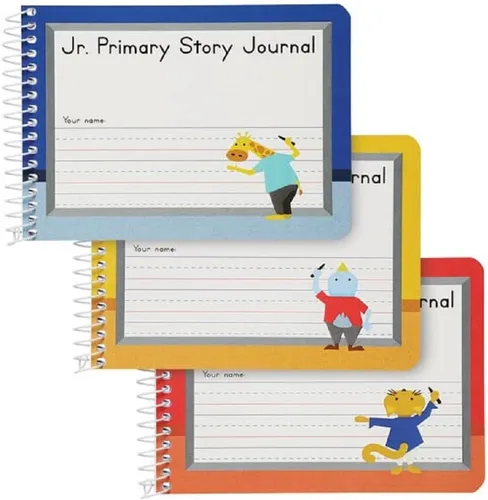 Oxford Jr. - Cuadernos en espiral de composición primaria, suministros escolares, cuadernos para la escuela, 4-7/8 x 7-1/2 pulgadas, diario para