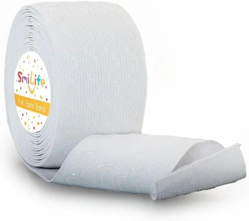 Miniatura 11 de SmiLife Banda Elástica de Agarre de Silicona para Coser, Beige, 1.05 Pulgadas x 12 Yardas