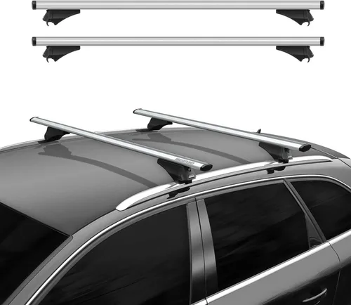 Miniatura 2 de OMAC Barras transversales para portaequipajes para Volvo XC40 2018 a 2023, 165 libras, plateadas, aerodinámicas, 2 piezas