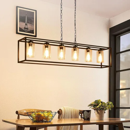 Miniatura 9 de Lámpara de comedor, lámparas negras de 5 luces para comedor, iluminación de isla de cocina de granja, luces colgantes para isla de cocina, lámpara