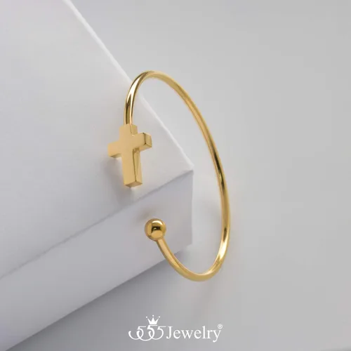 Miniatura 4 de 555Jewelry - Pulsera de acero inoxidable con símbolo religioso