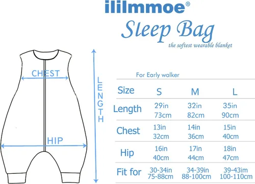 Miniatura 4 de Saco de dormir para bebé de invierno cálido con piernas para caminar con piernas, pijamas para bebés de 6 meses a 4 años