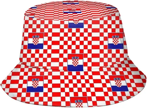 Miniatura 10 de Sombrero de pescador croata con bandera de Croacia, gorra de pescador croata para exteriores para mujeres y hombres Bandera de Croacia-g006