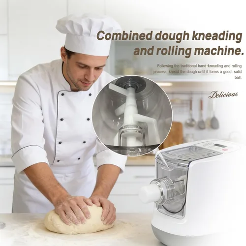 Miniatura 4 de Máquina eléctrica para hacer pasta, máquina automática de 260 W, máquina de fideos con capacidad de harina de 17.64 oz, 12 tipos de moldes