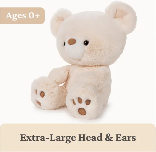 Miniatura 3 de GUND Oso de peluche Kai, animal de peluche prémium para edades de 1 año en adelante, vainilla/crema, 12 pulgadas