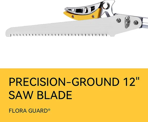 Miniatura 2 de FLORA GUARD Podadora de Árboles Extensible de 4.6-10 pies, Podadora de Corte y Sujeción – Sierra de Poste de Largo Alcance, Recolector de Frutas