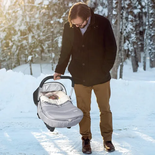 Miniatura 6 de Orzbow Fundas de asiento de automóvil para bebés de invierno, funda universal para asiento de automóvil con cuello ajustable, funda impermeable