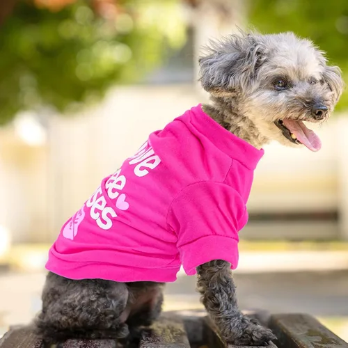 Miniatura 3 de 4 camisas para perro, ropa para perros de primavera y verano, lindo patrón, suave y transpirable, camiseta para mascotas, ropa para cachorros