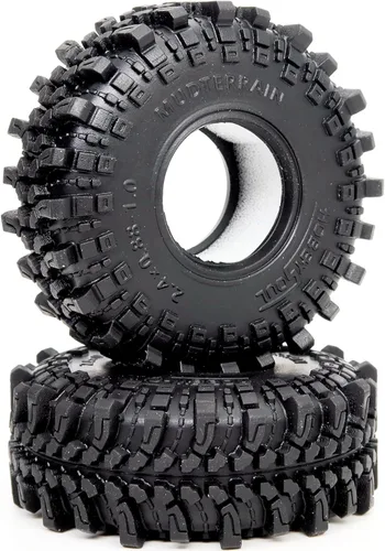 HOBBYSOUL 2 neumáticos 1.0 de 2.402 x 0.882 in para RC 1/18 TRX4M 1/24 SCX24 AX24 FCX24 Enduro24 Enduro24 Enduro24 (2 unidades)