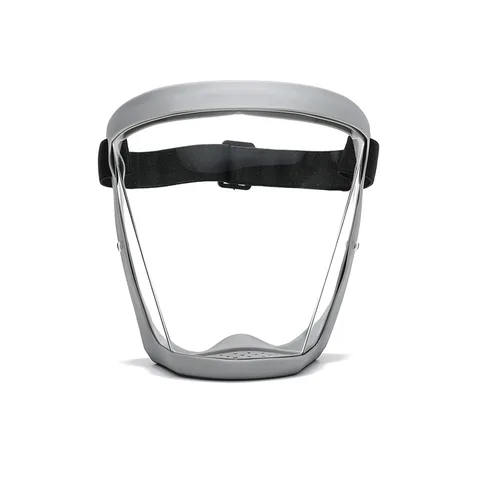 Protector facial súper protector, máscara antivaho, protector facial transparente para adultos, máscara facial de plástico (gris)