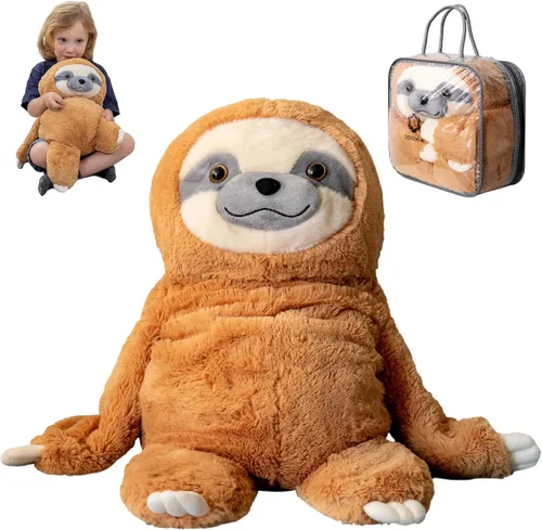 Animal de peluche con peso para la ansiedad, calmante y reconfortante, 5 libras, perezoso de peluche con peso, animales de peluche para adultos y