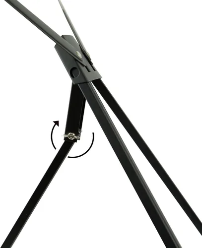Miniatura 4 de Conda Caballete de mesa de aluminio, soporte de exhibición de trípode portátil, altura ajustable de 15 a 21 pulgadas con alas de brazo de extensión