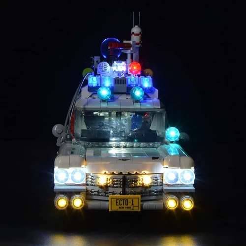 Miniatura 2 de RC con kit de luz LED de sonido compatible con Lego 10274, kit de iluminación de construcción para (Ghostbusters ECTO-1) modelo de bloques de Rc Con