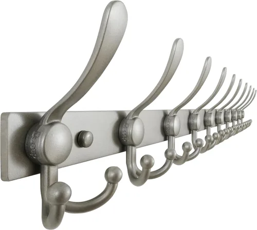 Miniatura 21 de Dseap - Perchero para montaje en pared, base resistente calibre 12 vs Flimsy de 0.039 pulgadas, ganchos sólidos antidesgarros, montaje en perno