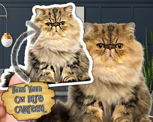 Miniatura 4 de Adhesivo personalizado – Retrato de dibujos animados de mascotas Personalizada – Calcomanía de imagen Impermeable Guarda tu calcomanía de foto
