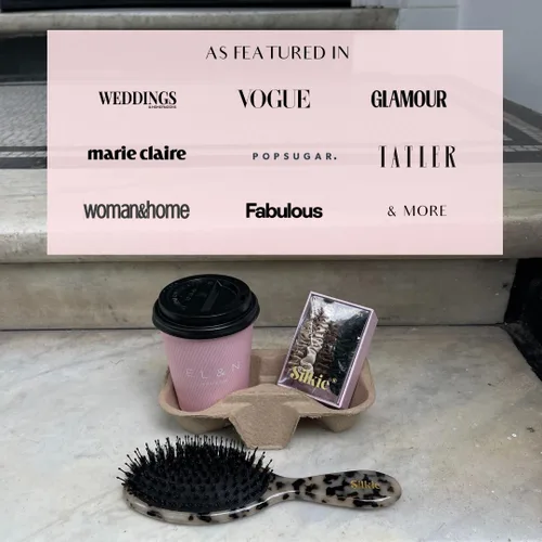 Miniatura 5 de SILKIE Juego de 4 coleteros de seda de morera 100% pura, color negro, marrón, chocolate, rosa, nude, neutro, bolsa de viaje para todos los días