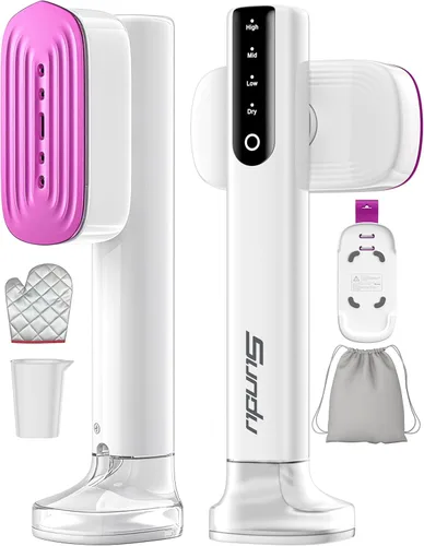 Miniatura 13 de Vaporizador de viaje para ropa con depósitos de agua de 6.1 fl oz, calentamiento rápido de 15 segundos, rendimiento de vapor fuerte de 0.91 oz/yd²