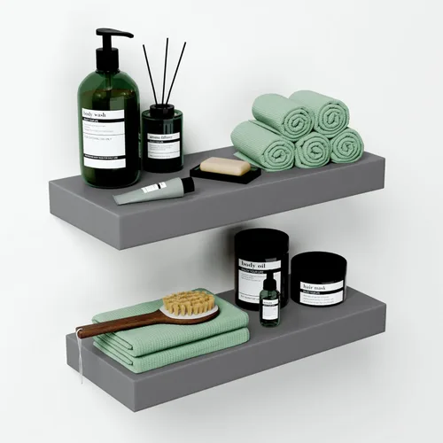 Miniatura 86 de Homeforia Estante flotante blanco de 48 pulgadas, estantes flotantes de madera maciza de alta gama de 48 pulgadas de largo para montaje en pared