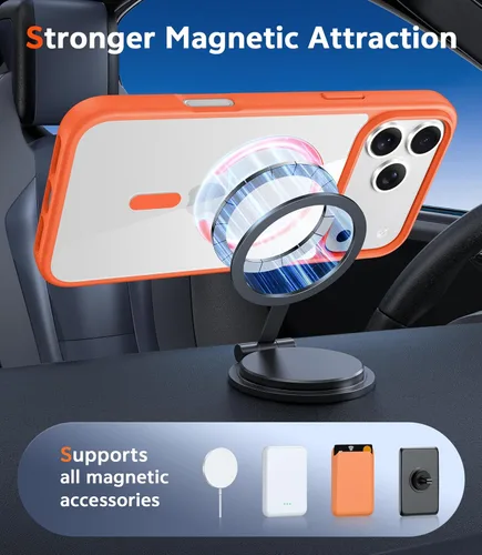 Miniatura 1019 de FNTCASE Funda para iPhone 13 Pro-Max: Fundas magnéticas transparentes compatibles con Magsafe Slim anti amarillamiento protección contra caídas