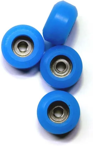 Miniatura 2 de SPITBOARDS Ruedas de rodamiento de diapasón, poliuretano CNC, juego de 4 ruedas para patinaje de dedos (azul)