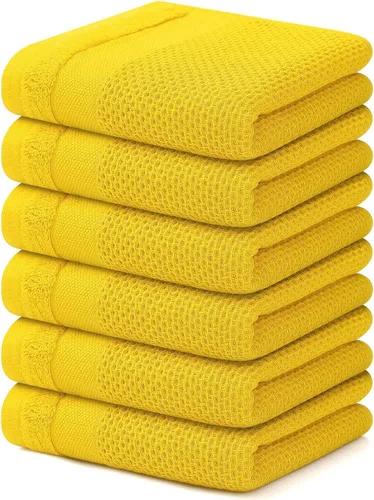 Miniatura 43 de Homaxy Paños de cocina 100% algodón, paquete de 8 – 12 x 12 pulgadas, tejido de gofre, muy suaves y absorbentes, paños de cocina de secado rápido
