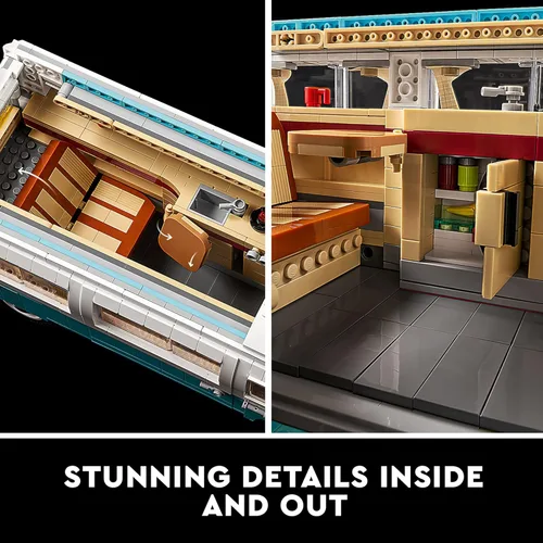 Miniatura 5 de LEGO Volkswagen T2 Camper Van 10279 Kit de construcción; construye una versión de modelo mostrable de la clásica furgoneta camper (2,207 piezas)