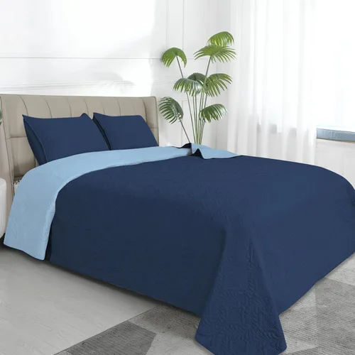 Miniatura 9 de Easy-Going - Juego de colcha reversible tamaño king con 1 colcha y 2 fundas de almohada, colcha de cama suave, edredón de microfibra liviano Gris