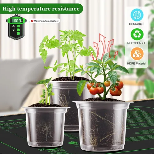 Miniatura 6 de SupKing Macetas transparentes de 4 pulgadas para vivero, 8 paquetes de plástico duradero, macetas pequeñas de orquídeas con agujeros de drenaje