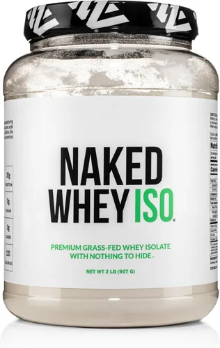 Miniatura 11 de NAKED Proteína aislada de suero de vainilla, solo 4 ingredientes, 1.06 onzas de proteína alimentada con pasto, sin desnaturalizar, sin OMG, sin