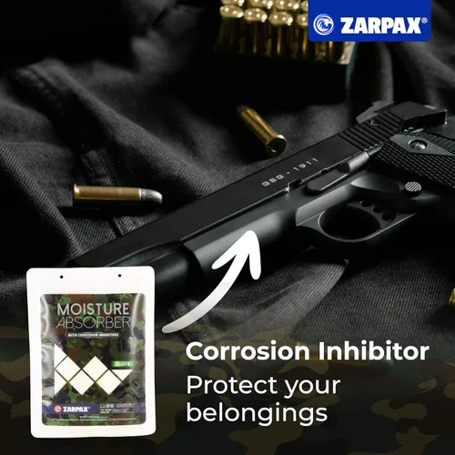 Miniatura 4 de Zarpax Absorbentes de humedad para pistola de 7.5 oz/212 g - Deshumidificador seguro para pistola evita la corrosión - Protege pistola