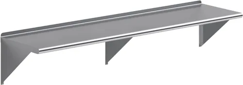 Miniatura 13 de AmGood Estante de pared de acero inoxidable de 60 pulgadas de largo x 14 pulgadas de profundidad Certificado NSF Estantería de metal