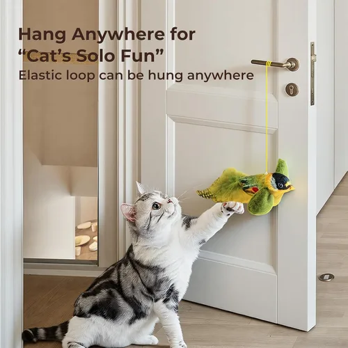 Miniatura 7 de Paquete de 2 juguetes para gatos con hierba gatera que estimulan los instintos naturales de caza de los gatos de interior, juguete interactivo