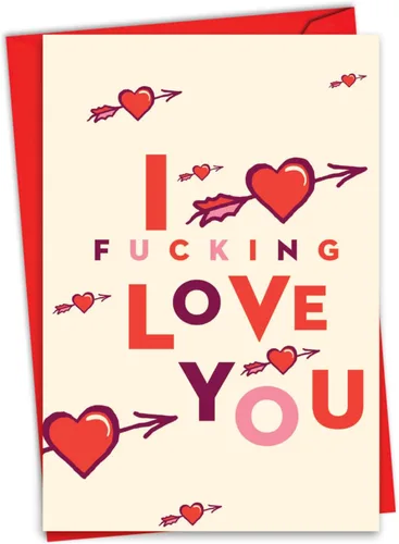 Miniatura 8 de NobleWorks - Tarjeta de felicitación de amor para el día de San Valentín con sobre de 5 x 7 pulgadas (1 tarjeta) día festivo, Boning 2164