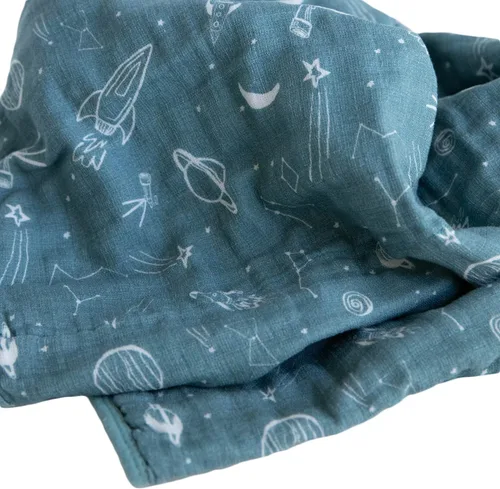 Miniatura 7 de Red Rovr Manta de muselina de algodón 100% orgánico para bebé, colcha de muselina multicapa, recién nacido y niño, suave, ligera, para guardería