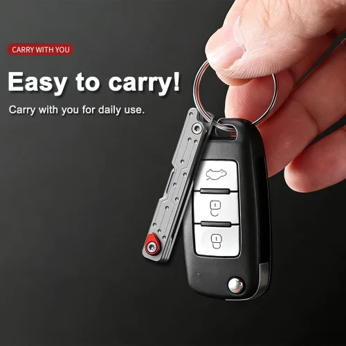 Miniatura 5 de Cuchillo pequeño para llavero, mini cuchillos de bolsillo plegables con 10 cuchillas quirúrgicas reemplazables, bisturíes, lindo cortador de caja