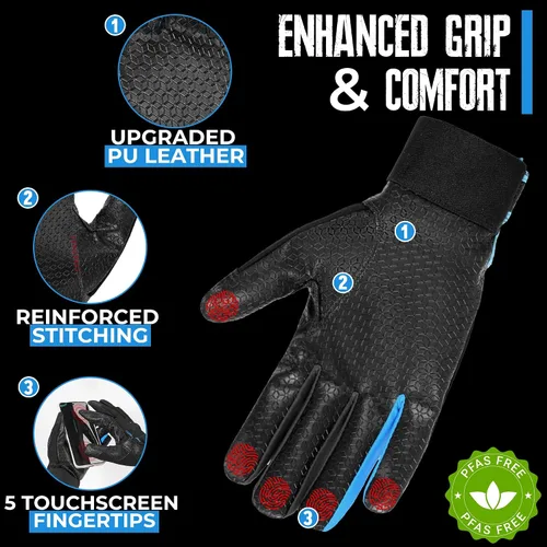 Miniatura 24 de HANDLANDY Guantes de trabajo aislados, guantes térmicos de invierno impermeables para hombres y mujeres
