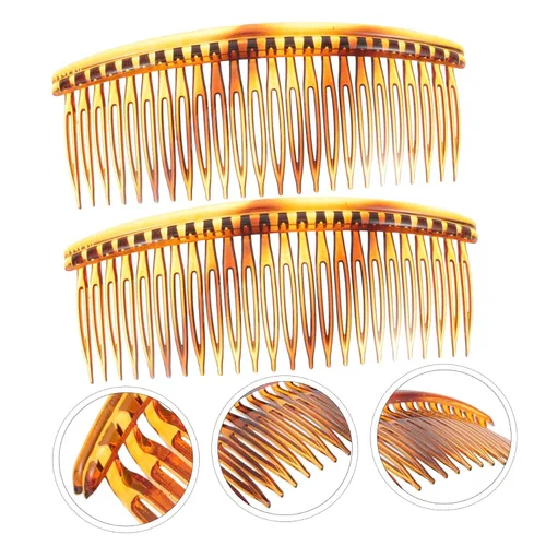 Miniatura 8 de FRCOLOR Peines laterales para el cabello, 6 piezas, 24 dientes, peine lateral, niña, señorita, peine de plástico