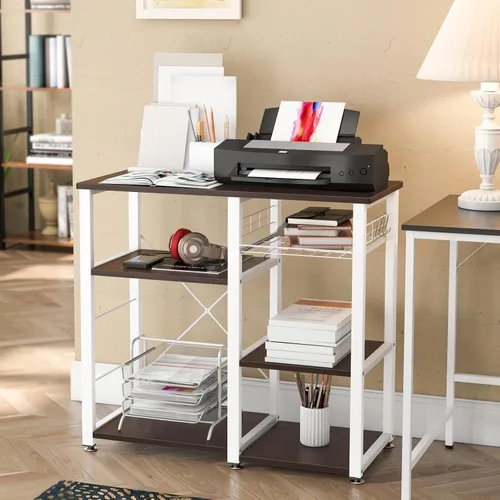 Miniatura 3 de SogesHome Estante de 4 niveles para microondas, estante organizador de almacenamiento de cocina, aperitivo de café para el hogar, cocina, sala