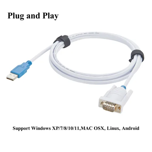 Miniatura 4 de Cable convertidor USB a RS232R de grado industrial FTDI UT232R-200 con chip FT232R USB A a DB9 macho Serial Cable de soporte Nivel de soporte Full